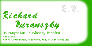 richard muranszky business card