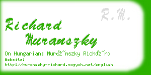 richard muranszky business card